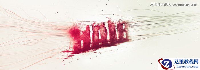 Photoshop制作血迹喷溅效果的艺术字