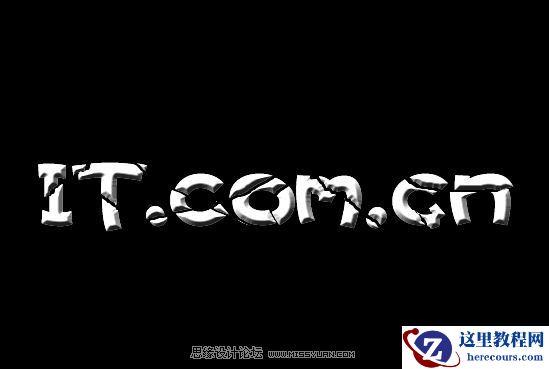 Photoshop图层样式制作崩裂的文字