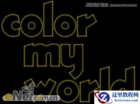 Photoshop制作炫彩效果的霓虹字教程