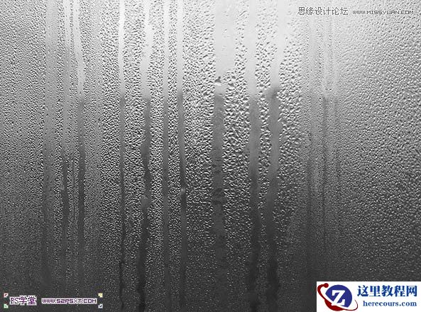 Photoshop使用画笔模拟在水雾玻璃上写字