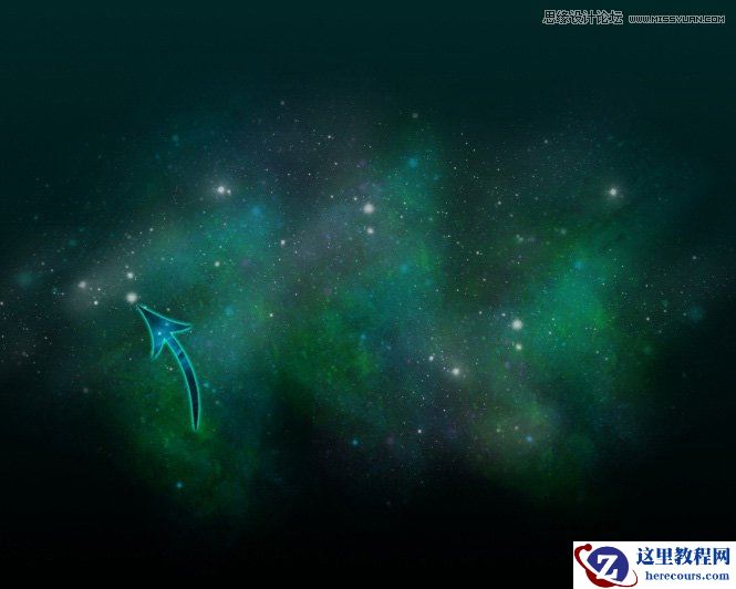 Photoshop制作星云背景抽象纹理文字效果