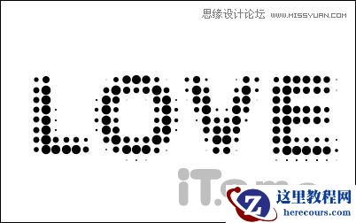 Photoshop彩色半调滤镜制作打孔文字