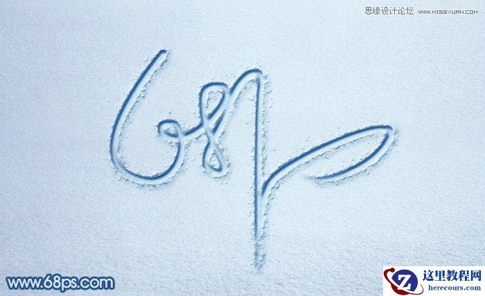 Photoshop制作手写特效的沙滩艺术字