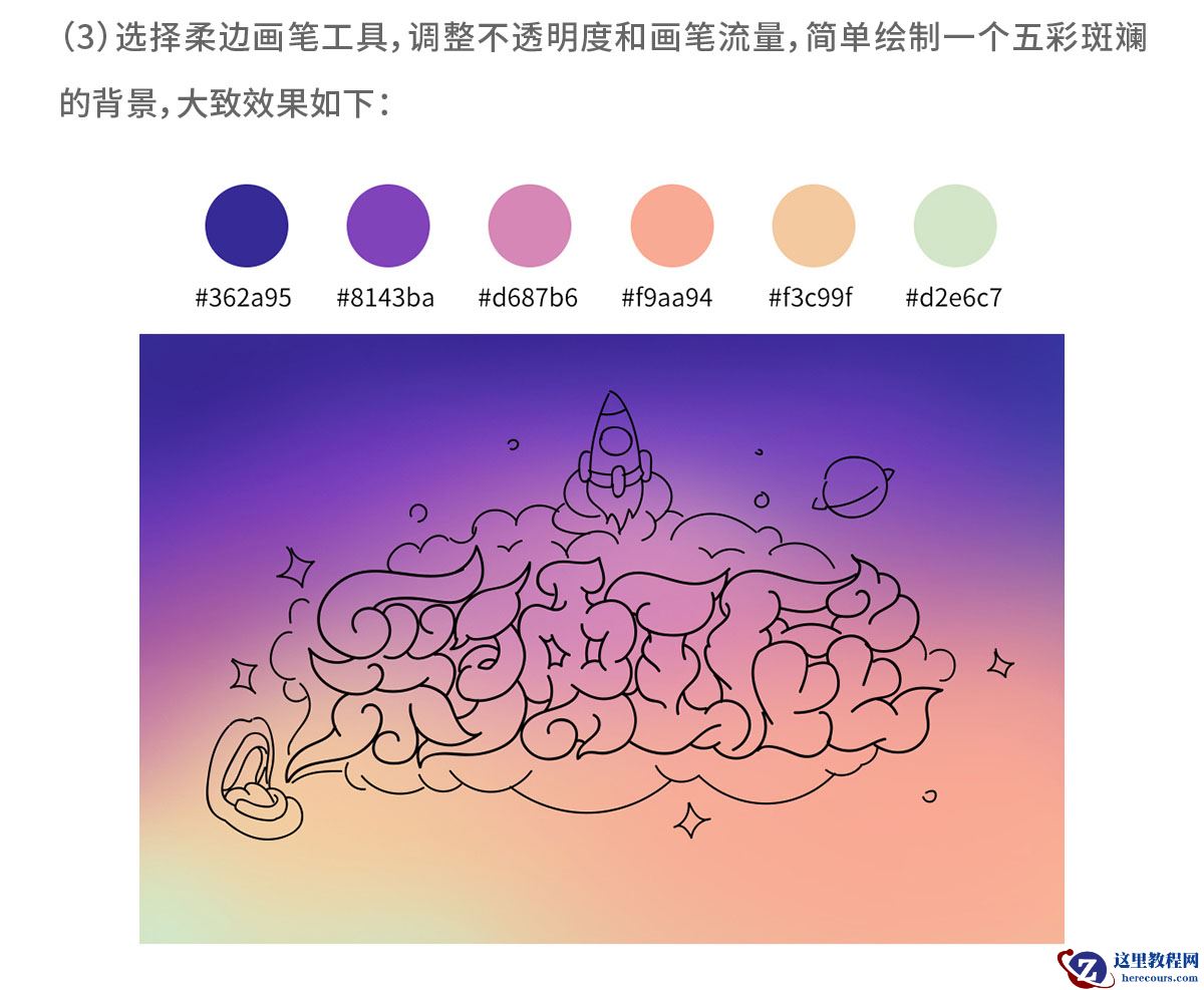 Photoshop制作卡通风格的手绘艺术字