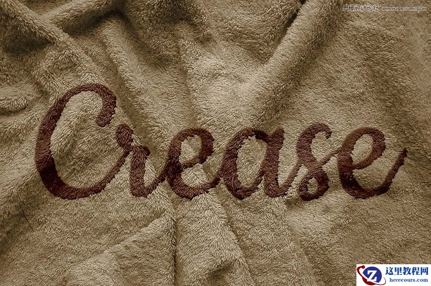 Photoshop巧用置换滤镜制作毛衣艺术字教程