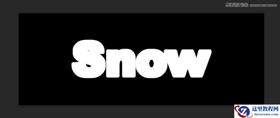 Photoshop绘制红色立体效果的积雪字