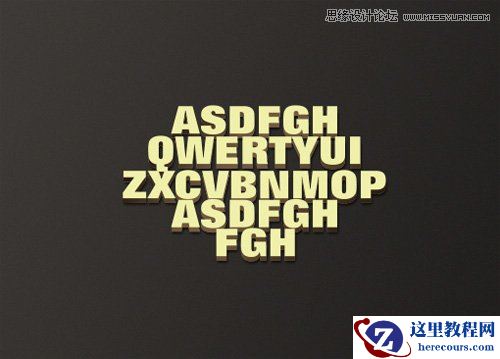 Photoshop图层样式简单制作3D立体字效果