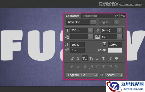 Photoshop使用图层样式制作可爱的毛巾字