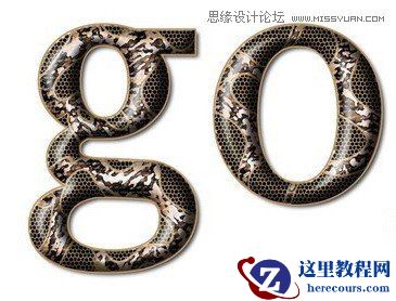 Photoshop制作逼真的蛇皮立体字教程