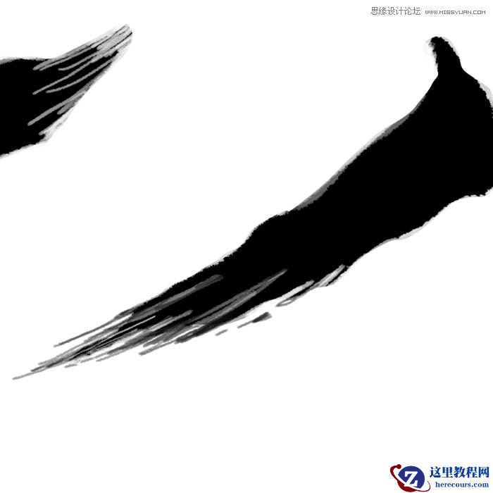 Photoshop设计逼真的水墨草书字体教程