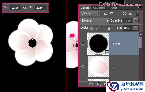 Photoshop制作时尚大气的花朵艺术字教程