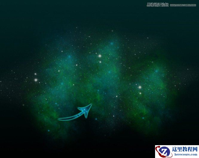 Photoshop制作星云背景抽象纹理文字效果