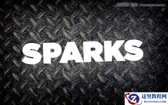 Photoshop制作切割火花效果的艺术字教程