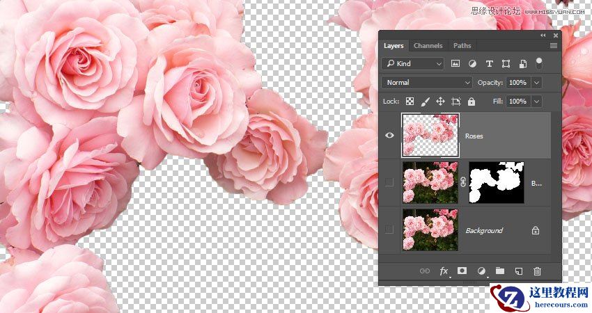 Photoshop制作创意的花朵艺术字教程