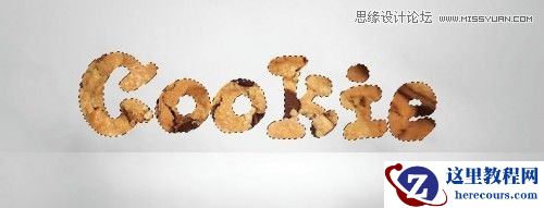 Photoshop制作可口的饼干文字特效