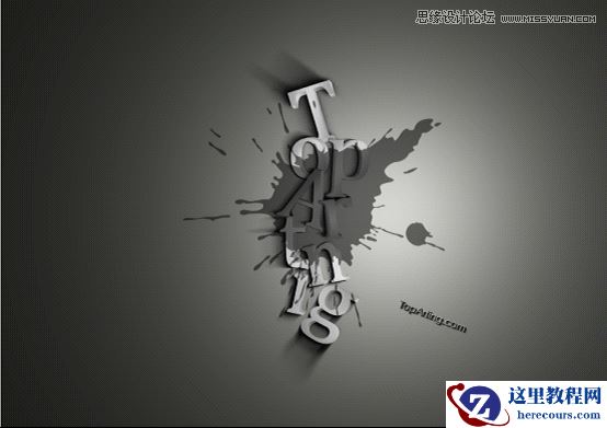 Photoshop绘制超酷3D质感字体效果