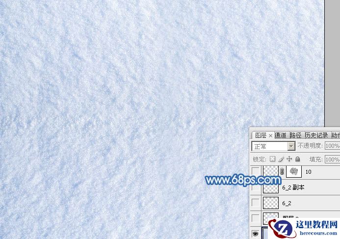 Photoshop制作圣诞节雪地划痕艺术字