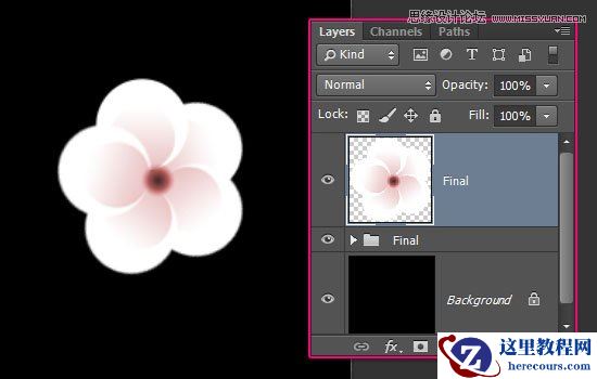 Photoshop制作时尚大气的花朵艺术字教程