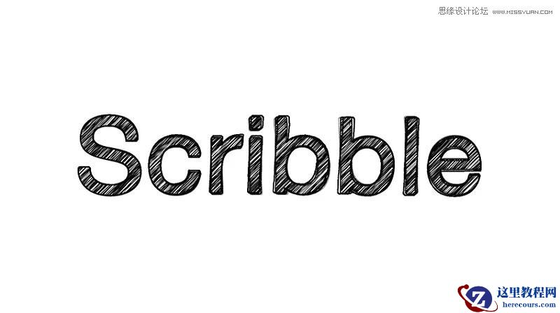 Photoshop结合AI制作素描风格艺术字