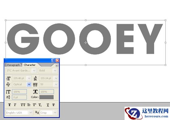 Photoshop字体教程：制作胶粘剂效果文字教程