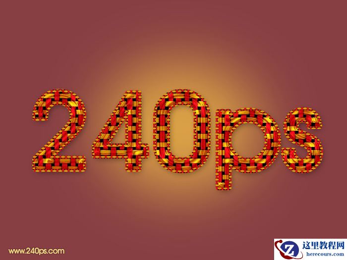 Photoshop制作编织风格的艺术字教程