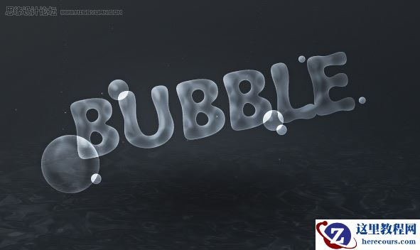 Photoshop设计气泡效果文字教程