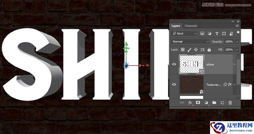 Photoshop制作复古风格的灯泡艺术字