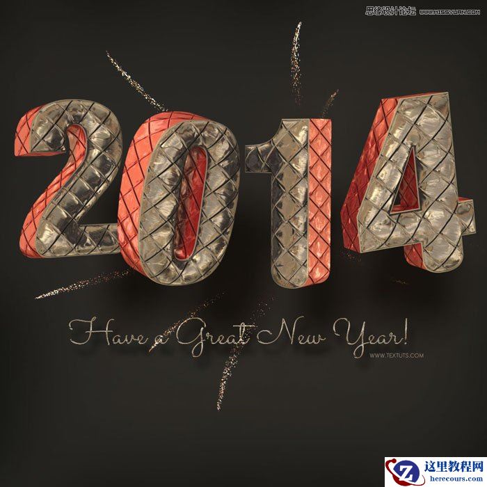 Photoshop制作艺术玻璃质感的立体字教程