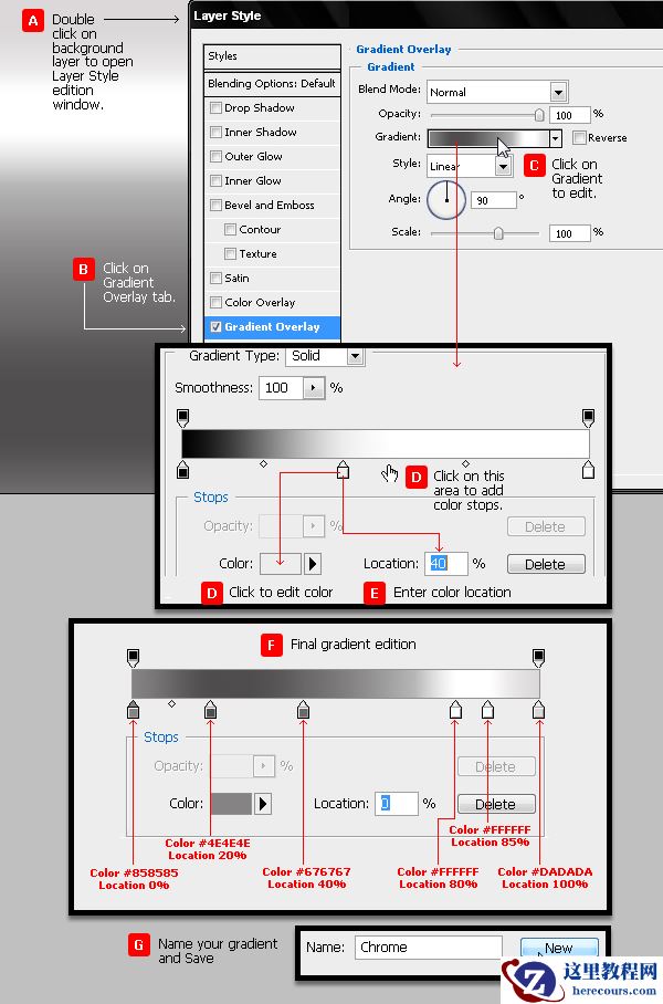 Photoshop制作质感的金属立体字