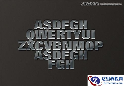 Photoshop制作金属质感的3D文字特效