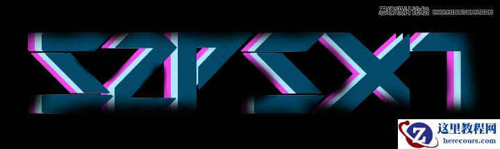 Photoshop设计光彩斑斓的立体字教程