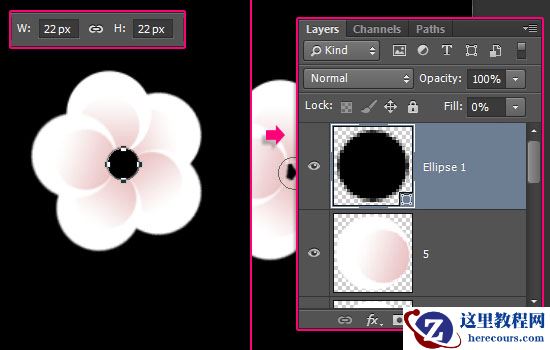 Photosho制作桃花装饰的春季艺术字教程