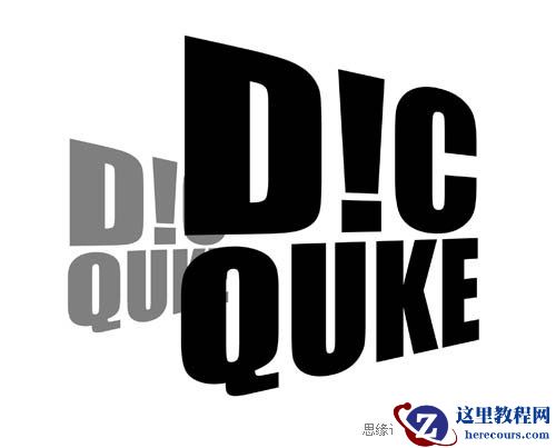 Photoshop制作超酷的并排立体字教程