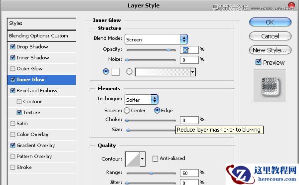Photoshop巧用图层样式制作金属镶钻字