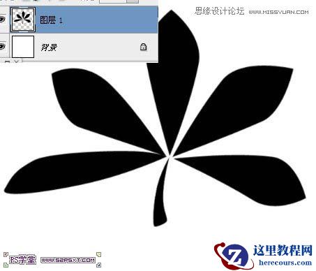 Photoshop制作由花朵组成艺术字教程