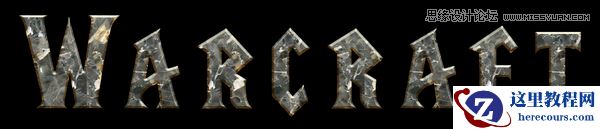 Photoshop制作超酷的石刻立体字教程