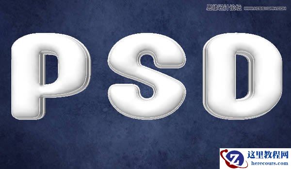 Photoshop创建有光泽的塑料3D文字教程