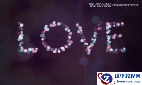 Photoshop制作唯美斑点组成的艺术字