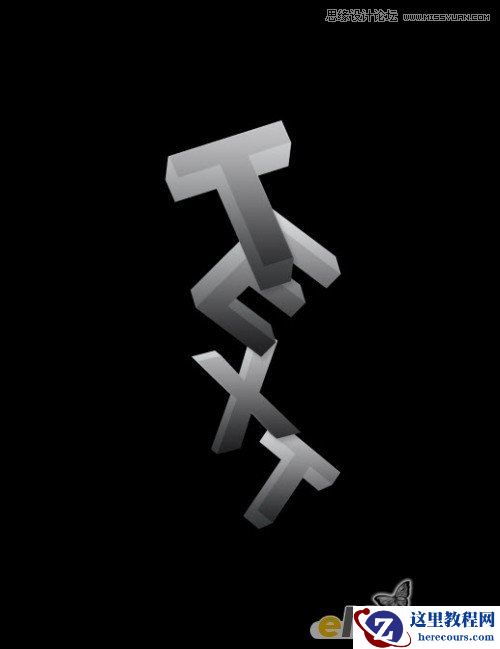 Photoshop打造水花三维金属艺术字教程