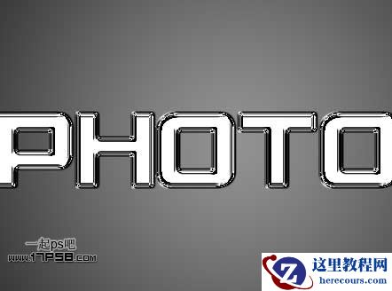 Photoshop制作质感白绣刚金属字