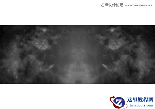 Photoshop制作眩光背景的立体字特效