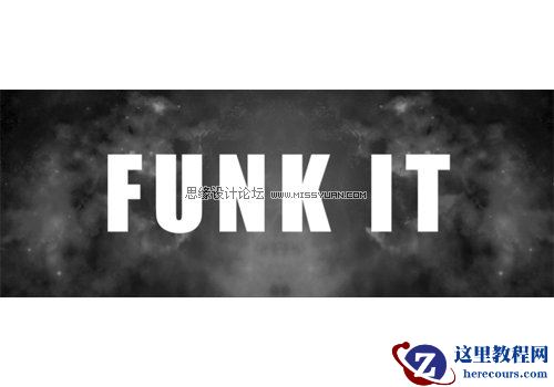 Photoshop制作眩光背景的立体字特效