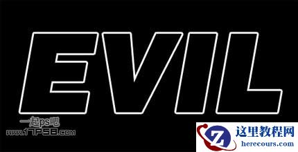 Photoshop制作个性的红色金属纹理字