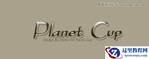 Photoshop制作质感金属文字效果