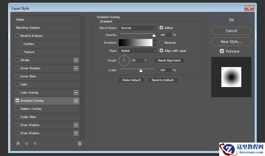 Photoshop制作3D立体风格的矩阵LED字体