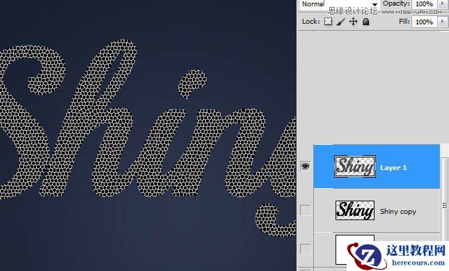 Photoshop制作由圆点组成的彩色艺术字教程