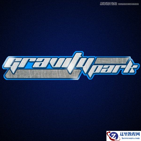 Photoshop制作金属机械型文字效果