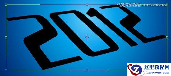 Photoshop制作简单的蓝色光影立体字教程