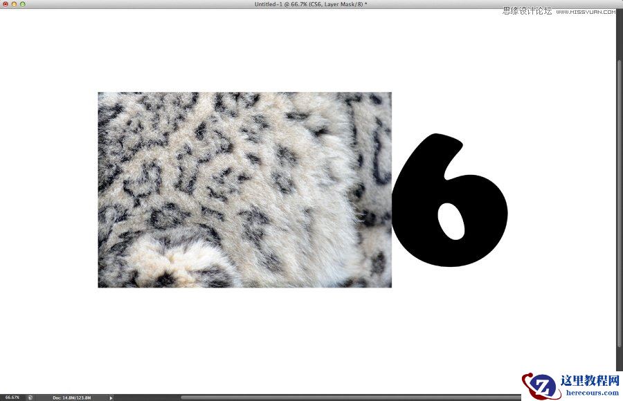 Photoshop制作动物毛发效果的艺术字教程