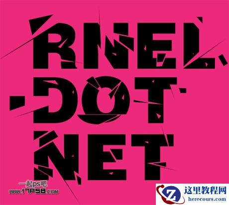 Photoshop制作逼真破碎字体效果